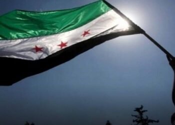 The Syrian flag… The revolution flag is the flag of independence.