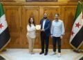 محافظ حلب يكرّم يارا صبري وماهر صليبي تقديراً لمواقفهما الداعمة للسوريين