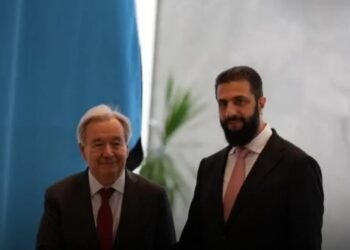 الرئيس أحمد الشرع يستقبل غوتيريش في دمشق بأول زيارة لأمين عام للأمم المتحدة إلى سوريا منذ 17 عاماً